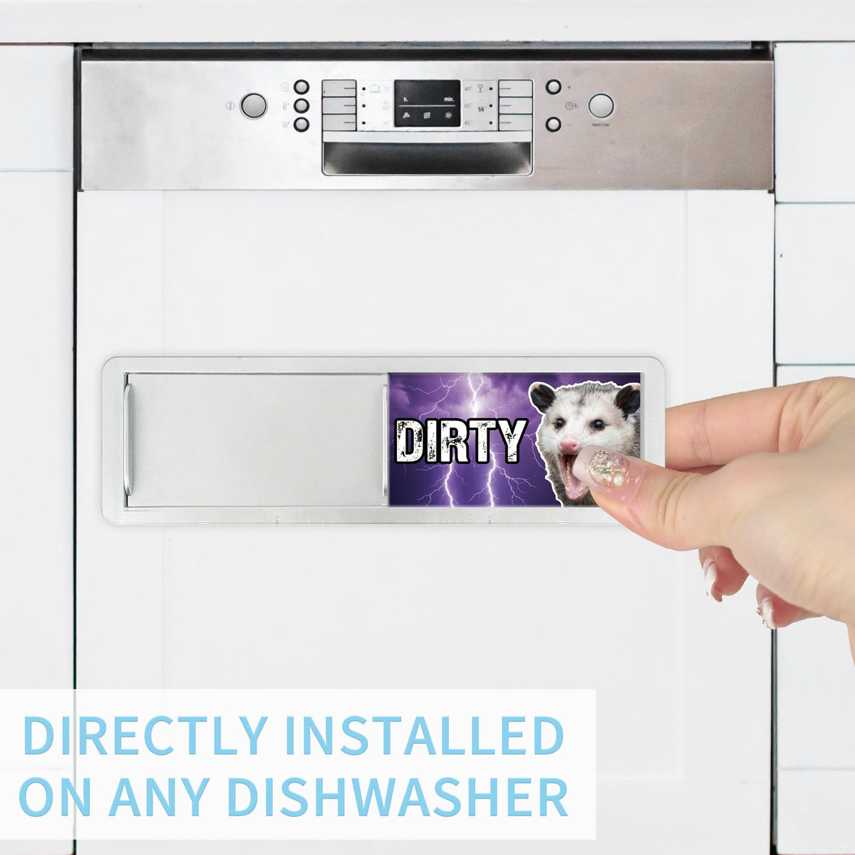 Dishwasher Magnet Clean Dirty Sign Possum