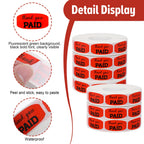7000 Pcs Thank You Paid Stickers, 7 Rolls Self Adhesive Store Labels