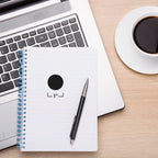 ChromaLabel 1-inch black round color-coding dot stickers in a dispenser box, ideal for organizing and labeling.