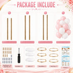 3Pcs Cylinder Stands for Party With 50 Balloons, Gold Cylinder Pedestal Stand, Cilindros para Fiestas Cake pedestal Stand Metal Round Display Plant Stand Tables for Weddings Birthday Decorations