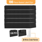 Mr. Pen- Basket Labels Clip On Set, 102 pcs Black