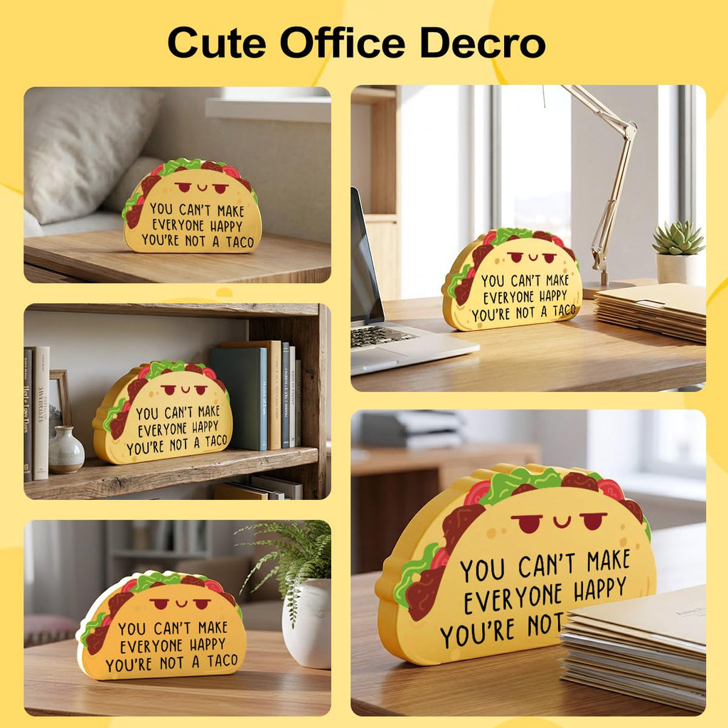 Office Decor Desk Decor Positive Taco Inspirational Gifts for Women Men Everyone