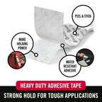 VELCRO Brand Industrial Strength Tape, White, 2in x 4ft Roll 4ft x 2in 1