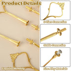 QTLCOHD 15 Sets 3 Tiered Cake Stand Hardware Kit, Zinc-Alloy, Gold Crown
