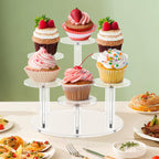 6 Tier Round Acrylic Display Stand, Clear Display Stand for Perfume 6 Tier