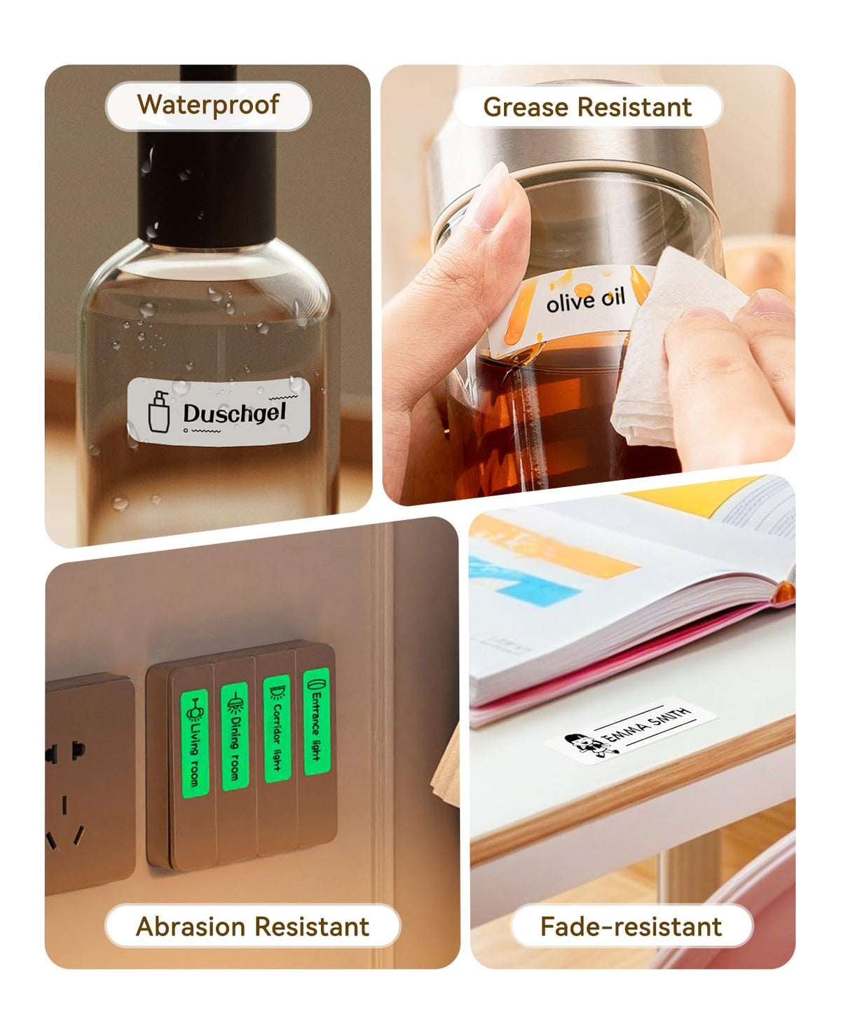 NIIMBOT D110 Upgrade Mini Label Maker, Bluetooth Thermal Printer for Daily White Label Machine with 1 Label Tape