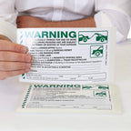 SmartSign Warning You are Illegally Parked Stickers | Pack of 50 Labels with Permanent Adhesive, 5 x 8 inch Paper, Tow Warning Parking Sticker, Hard to Remove Write-On Tickets, Green, Black and White Warning - Illegally Parked