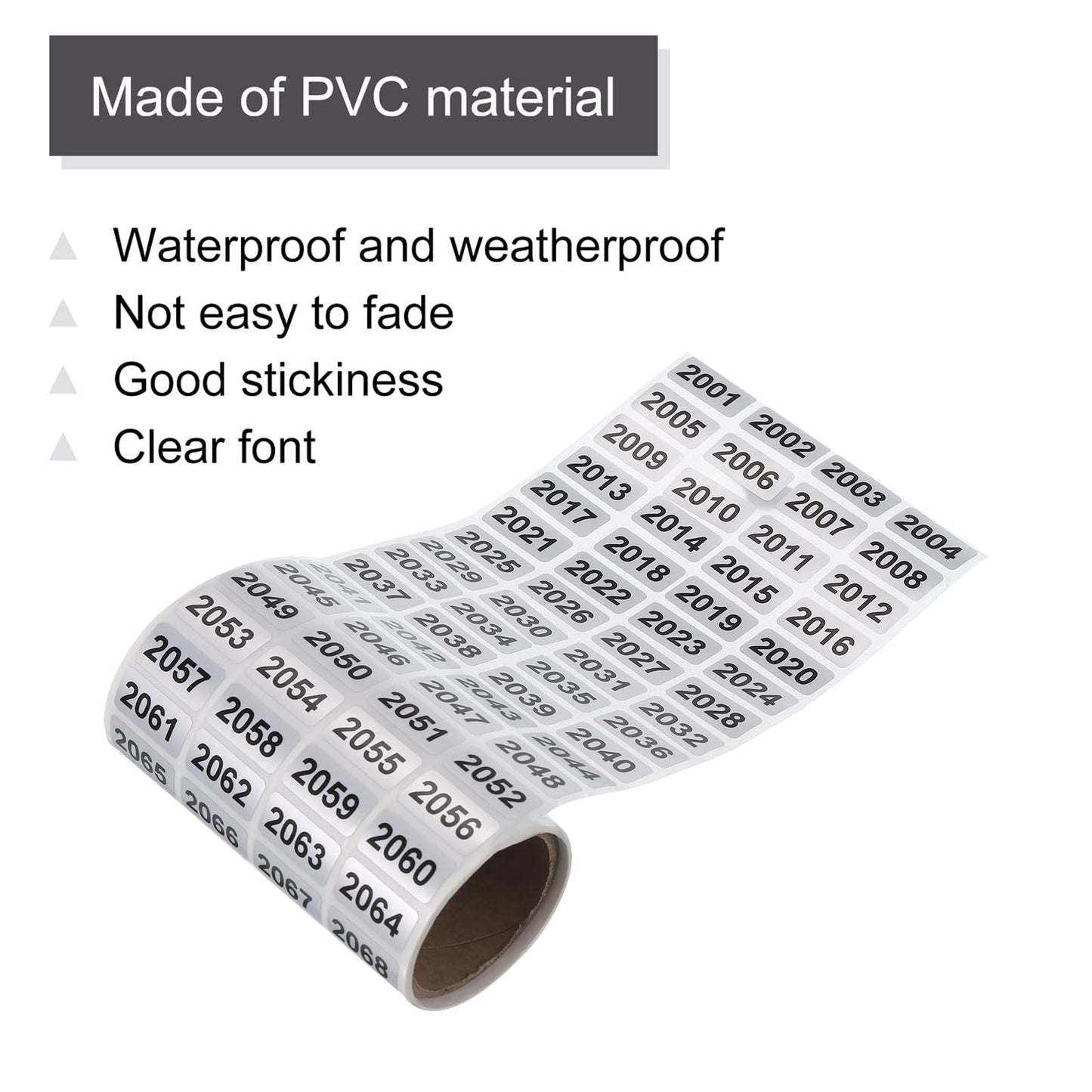 MECCANIXITY 2001 to 3000 Consecutive Number Stickers Inventory Label Black Numbers for Office Warehouse Numbering Classification, Total 2000pcs