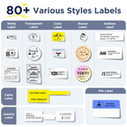 SUPVAN T50M Series Genuine Label Tape, 2'' × 3-1/8'' 8 Rolls, White 2" x 3-1/8"