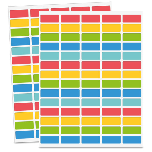 Self-Adhesive Clothing Labels for Garment Label Only: 80-Pcs Peel & Stick PVC Sticker Decals, 1.2-Inch by 0.6-Inch, 5 Colors, Machine Washable, Durable, Easy to Apply, DIY Custom (1 X 0.4 Inches) 1 X 0.4 Inches