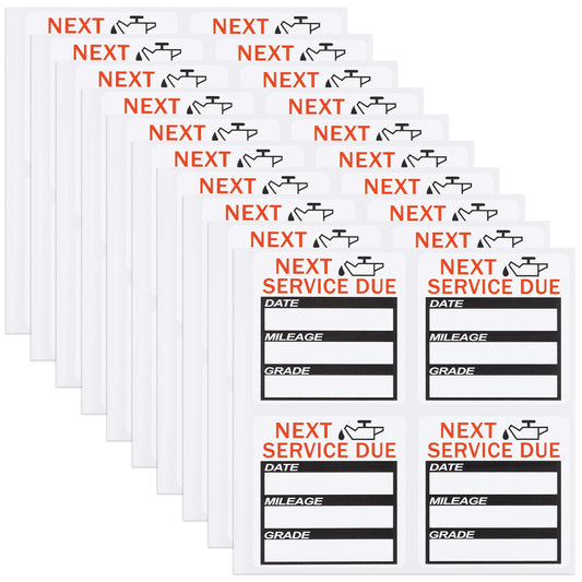 120pcs Oil Change Stickers, 1.97 Inch Next Service Due Stickers Removable Oil Change Reminder Labels Oil Change Decal Static Cling, No Residue for Vehicle Windshield Window