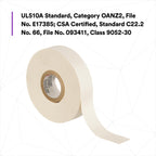 3M Glass Cloth Electrical Tape 27, 3/4 in x 66 ft, 1 Roll
