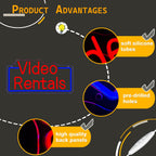 Allball Video Rentals Neon Sign, Movie Night LED Neon Light USB Powered Dimmable, for Home Cinema Basement Bar Gaming Room Private Cinema Movie Theme Birthday Gifts(15.7 * 7.8 In) red + blue
