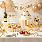 4 Pcs Buffet Risers, Foldable Dessert Table Display Set Cardboard Cake Stands