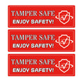 Tamper Safe Stickers Tamper-Evident Label Seals 1.5 x 4 Inch - Tamper Evident Proof Seals for Food Safety to-Go Drink Stickers with Secure Enjoy Safety 250 Pcs