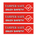 Tamper Safe Stickers Tamper-Evident Label Seals 1.5 x 4 Inch - Tamper Evident Proof Seals for Food Safety to-Go Drink Stickers with Secure Enjoy Safety 250 Pcs