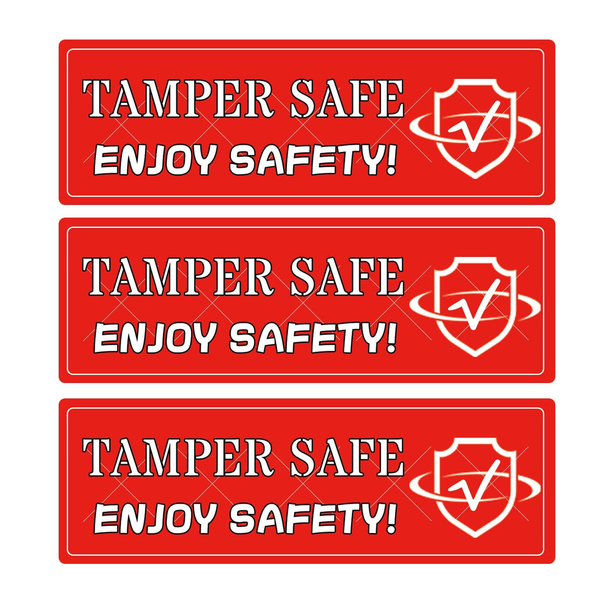 Tamper Safe Stickers Tamper-Evident Label Seals 1.5 x 4 Inch - Tamper Evident Proof Seals for Food Safety to-Go Drink Stickers with Secure Enjoy Safety 250 Pcs