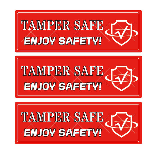 Tamper Safe Stickers Tamper-Evident Label Seals 1.5 x 4 Inch - Tamper Evident Proof Seals for Food Safety to-Go Drink Stickers with Secure Enjoy Safety 250 Pcs