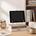 10 Pack 8 Inch Plate Stands for Display, Gold Iron Easel Holders for Photos