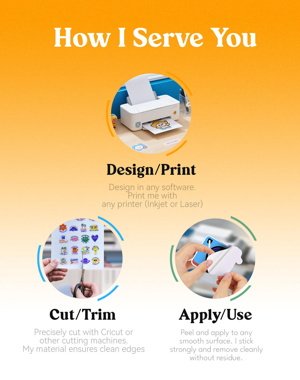 Uinkit Matte Printable Vinyl Sticker Paper 8.5"x11" 60 Sheets Matte_Pro