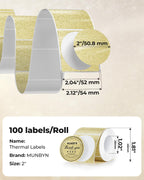 2" Glitter Thermal Labels 100 Labels/Roll+4x6 Thermal Printer Labels 220 Labels/Stack