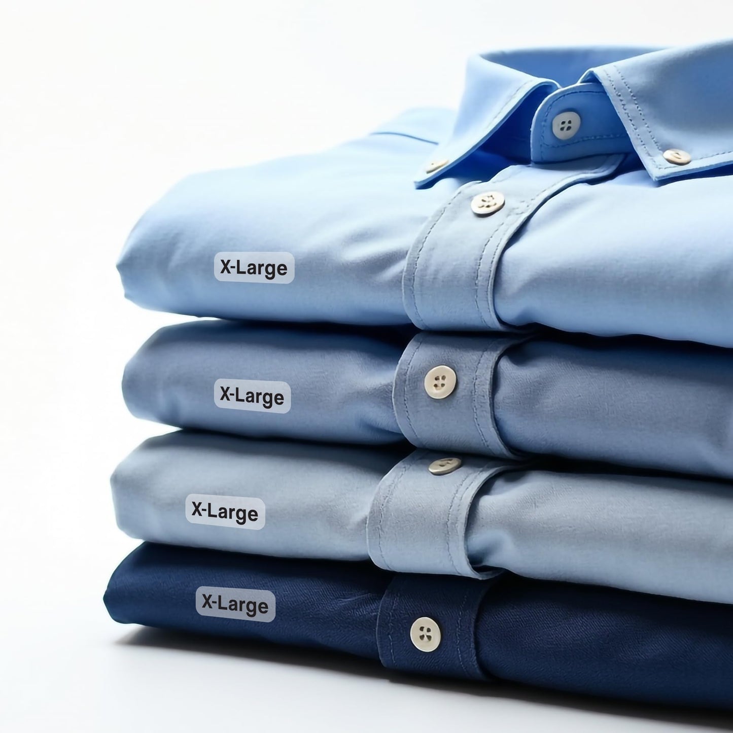 2500pcs XL Clothing Size Labels, 1" x 0.35" Labels, X-Large, 2500 Labels/Roll, Clear Clothing Size Sticker Labels for Shirts, Pants, Accessories, Retail Clothing