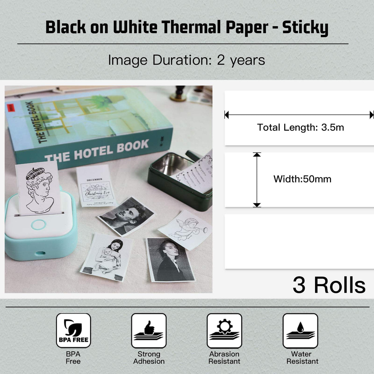 Memoking T02 White Thermal Paper and T02 Protective Case