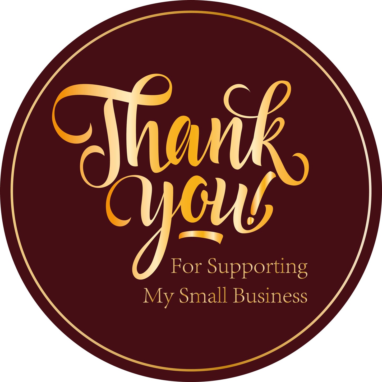 Thank You Stickers 500pcs 2 Inch Thank You for Greeting Stickers PP Metallized Based Label Stickers 4 Different Designs Self Adhesive Label