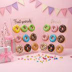 2 Pack Donut Wall Display Stand for Dessert Table, Clear Acrylic Donut Board Display Holder Wall Stand for Wedding Birthday Holiday Party Bridal Baby Shower Decorations, 13.78 x 9.84 Inch