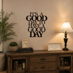 JYNORA Inspirational All-Metal Sign 12x10 Inch - It's a Good Day to Have a Good Day Positive Affirmation Freestanding Tabletop Plaque, Large Motivational Home & Office Desk Decor
