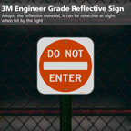 GicnKeuz Do Not Enter signs,12 x 12 Inches Safety Warning Sign .040 Reflective Aluminum,Waterproof and Fade Resistant,2 Pre-drilled holes,Easy to Install, Indoors and Outdoors Use(2-pack) 12 x 12 Inches - 2 packs