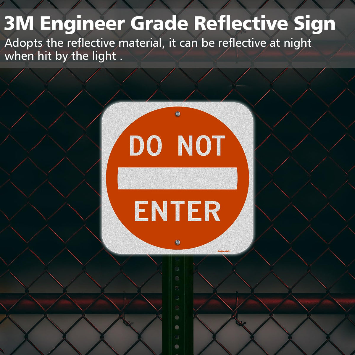 GicnKeuz Do Not Enter signs,12 x 12 Inches Safety Warning Sign .040 Reflective Aluminum,Waterproof and Fade Resistant,2 Pre-drilled holes,Easy to Install, Indoors and Outdoors Use(2-pack) 12 x 12 Inches - 2 packs