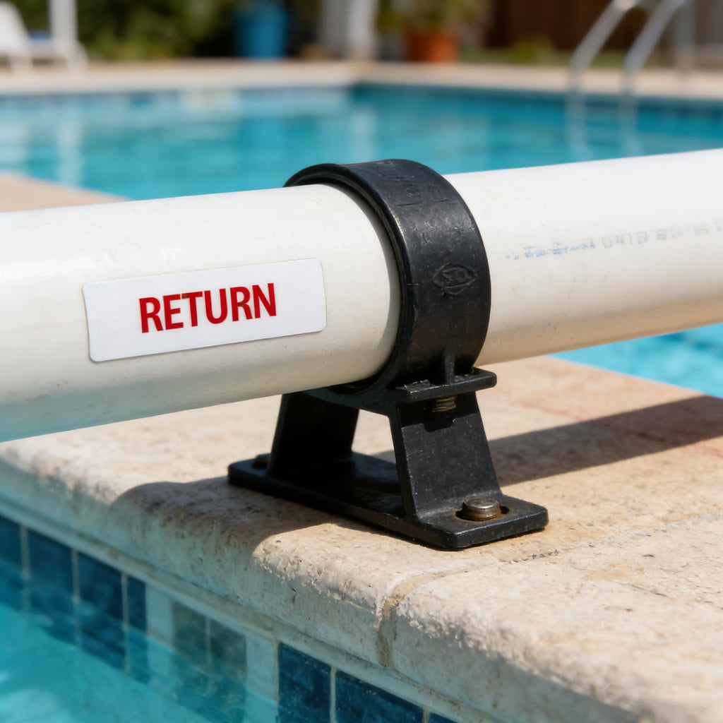 1440 Pcs Pool Equipment Identification Labels Piping Identification Sticker Plumbing Piping Part Labels Swimming Pool Maintenance Label for Swimming Pool Plumbing Spa Equipment