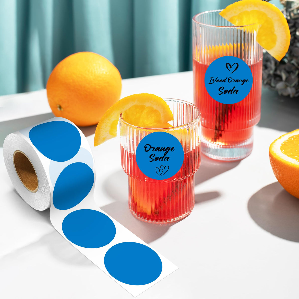 PARLAIM 2 Inch Round Adhesive Color-Code Dot Stickers,4Rolls/2000 per Rolls dots Label Dispenser Box, Circle Stickers Label Inch Coding Labels (Blue) Blue 4 Rolls-2000 Pack