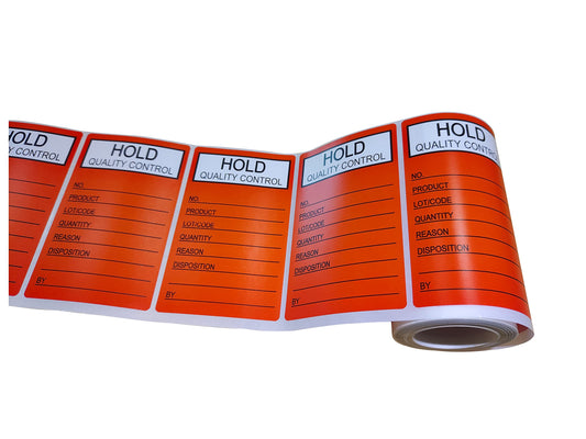 YOUOK Hold Quality Control Labels Stickers, 3×5 Inch Quality Hold Stickers Inventory Control Labels for Shipping,Inventory,Production Line,Warehouse,Management,Inspection.(200Pcs)