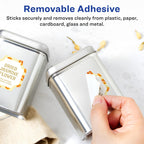 Avery® Matte White Removable Square Scalloped Labels, Sure Feed® Technology, Print-to-The-Edge, 1-5/8" x 1-5/8", 1,000 Removable Labels, Laser/Inkjet Printable 1,000 labels