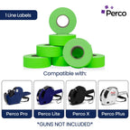 Perco 1 Line Price Gun Labels - Fluorescent Green, 8000 Count 1 Sleeve