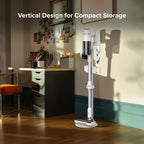 roborock Vacuum Cleaner Floor Stand for H60, H60 Pro and H60 Ultra, Cordless Stick Vacuum Cleaner for Home and Pet Hair, Anti-Tangle Brush, LED Dust Detection, White