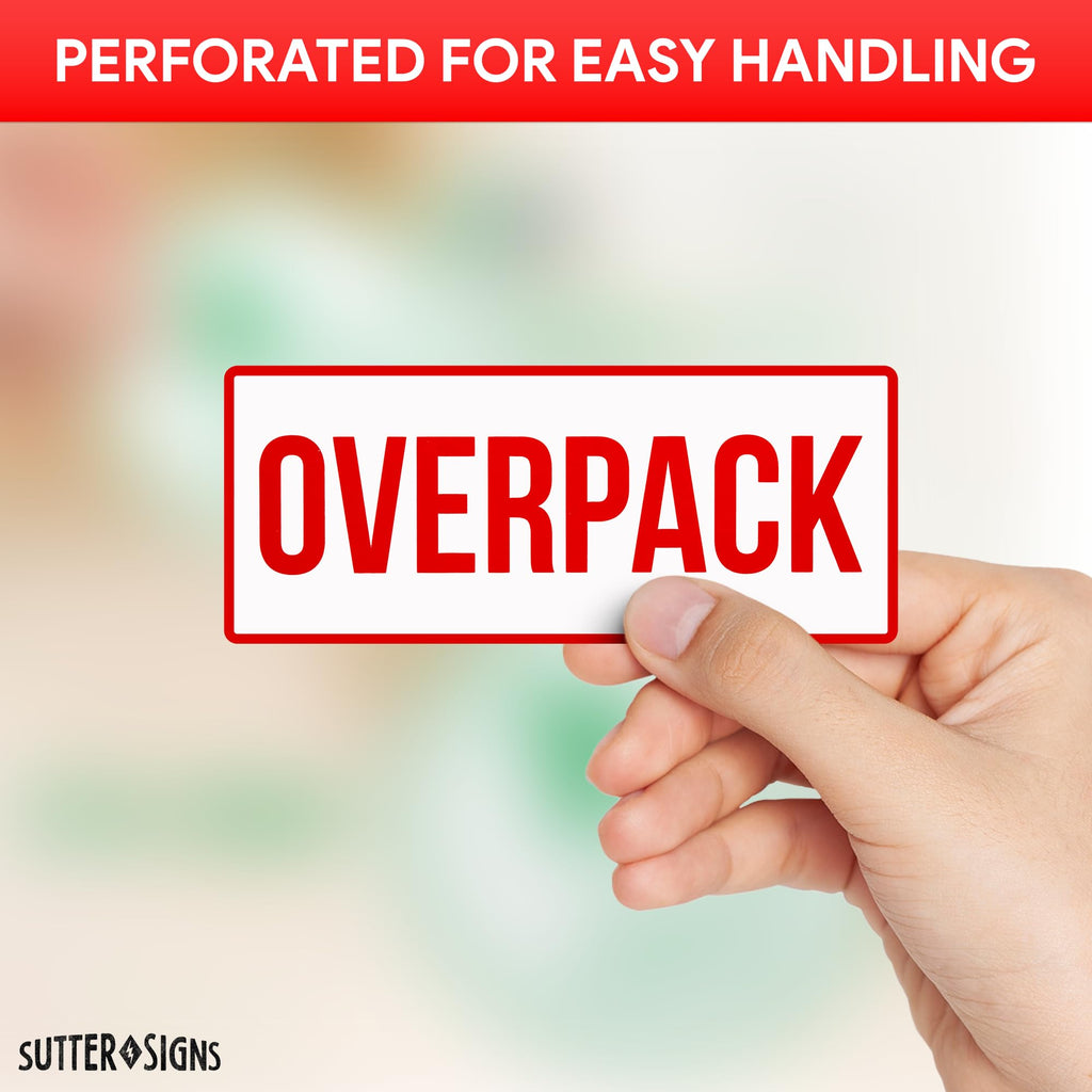 500pcs Overpack Stickers for Shipping Receiving