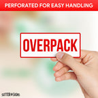 500pcs Overpack Stickers for Shipping Receiving