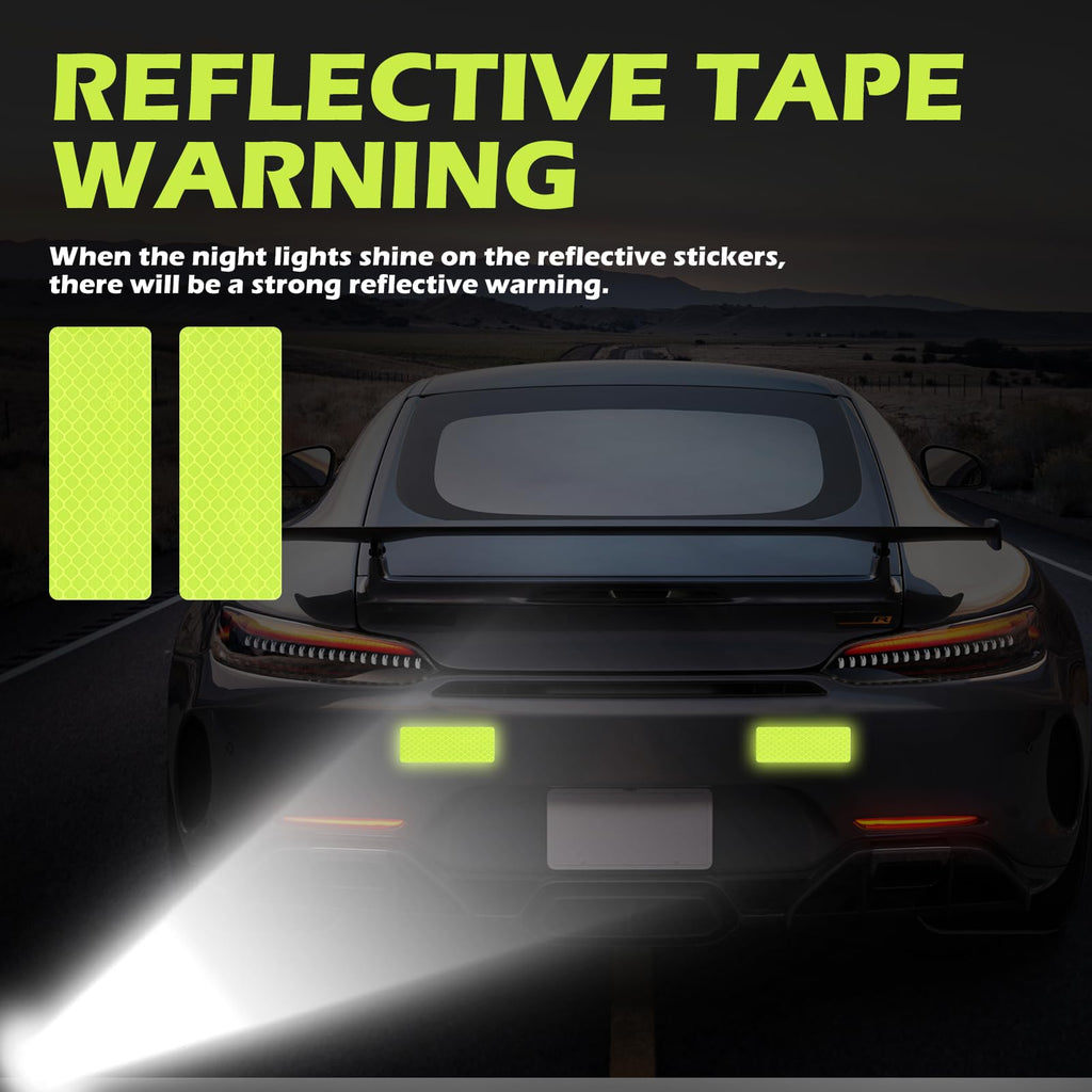 20 Pack Reflective Safety Tape Stickers Diamond Grade High Visibility Reflectors, Waterproof Reflective Stickers for Helmet, Bike Reflectors for Night Riding, Car, Mailbox, Trailer, Outdoor Use