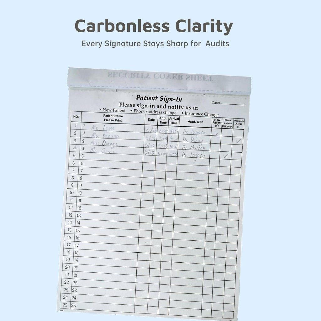 Patient Sign in Sheets, HIPAA Compliant Medical Forms with Peel-Off Labels 30