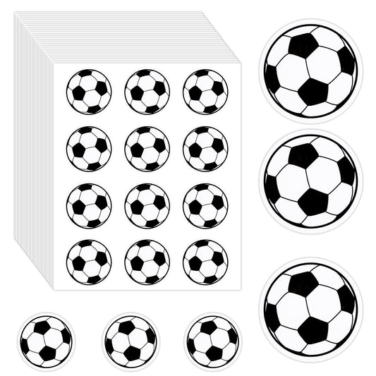 408pcs Soccer Stickers, Vinyl Soccer Lovers Sticky Labels for Jar Helmet Scrapbooking World Cup Soccer Party Favors Sports Party Decorations Supplies Reward Pride Stickers for Kids Boys Girls