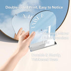 Silver Mirror Arched Table Numbers 1-15 with Stands 5"x7" Double-sided Font Silver