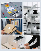 DT5150P PET Labels - UV Resistant, Weatherproof & Colorfast, All-in-One Thermal Transfer Ribbon Cartridge, Heavy-Duty for Indoor/Outdoor Use, Fits DT5150/5150P/350/353 Industrial Label Makers White-1.57"×2.36"