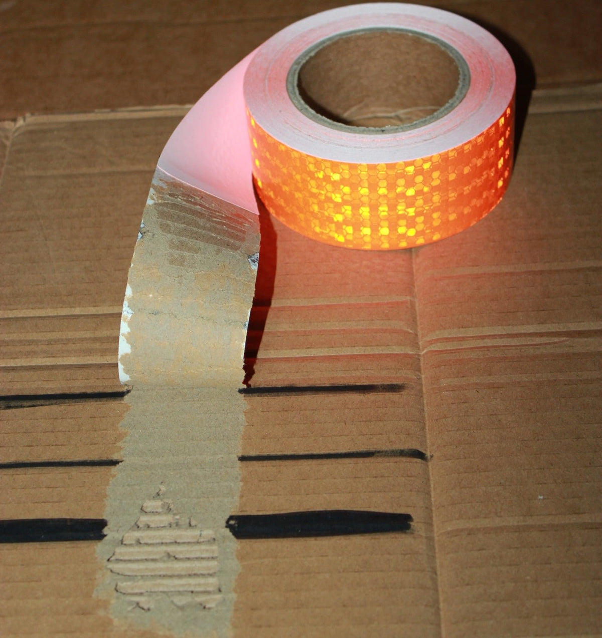 Industrial Reflective Tape Orange 2 inch for Bikes, Outdoor Waterproof High Visibility Safety Warning Adhesive Stickers Strips (66 feet) 2"X66ft PVC material - Orange 1