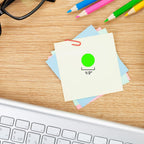 ChromaLabel fluorescent green round color-coding label sticker, 0.50 inch diameter, 24 per sheet, 1200 pack for organization and labeling.