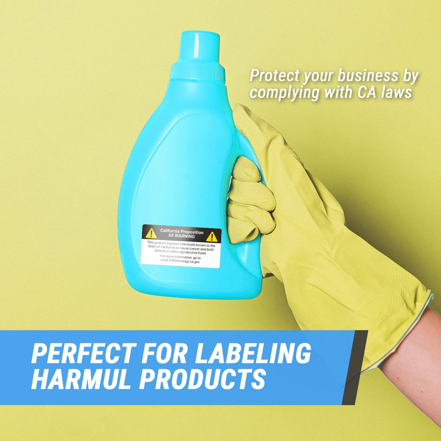 California Proposition 65 Warning Labels (4 x 2 inch / 300 Labels, 1 Roll) Prop 65 Warning Stickers Cancer and Reproductive Harm Chemicals Notice - P65 Health Alert Sign