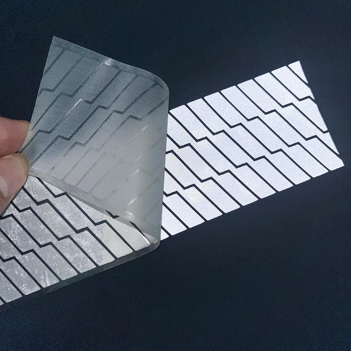 High Visibility Silver Reflective Heat Transfer Vinyl Iron On Tape for Clothing Striped-2# (2 Inch x 10 Yard)