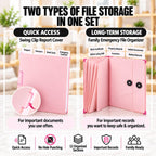 Important Document Organizer, Extra-Thick in Case I Die Binder with Labels Pink